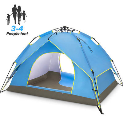 Doppelschicht-wasserdichtes Familien-Campingzelt 210D Oxford einfache Einrichtung PUs