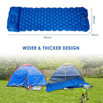Ultralight kampierende aufblasbare Schlafenauflage wasserdicht mit Kissen 198x56x6cm